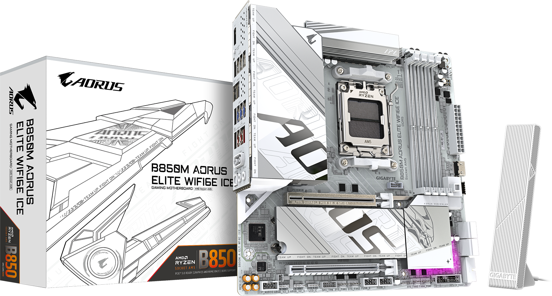 Gigabyte B850M AORUS ELITE WIFI6E ICE